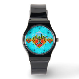 Hawaiiaanse vogels van het paradijs (blauw) horloge