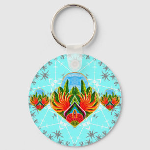 Hawaiiaanse vogels van het paradijs (blauw) sleutelhanger