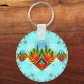 Hawaiiaanse vogels van het paradijs (blauw) sleutelhanger (Voorkant)
