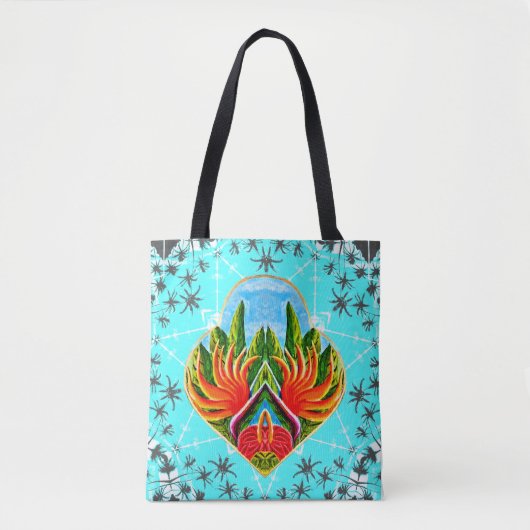 Hawaiiaanse vogels van het paradijs (blauw) tote bag (Voorkant)