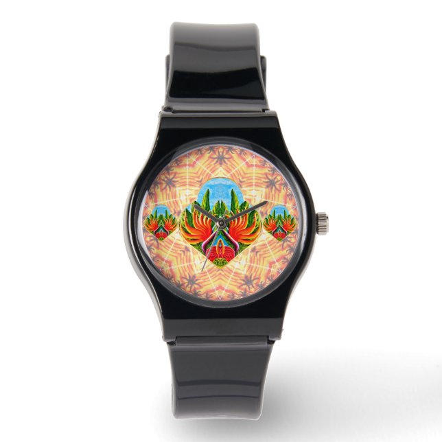 Hawaiiaanse vogels van het paradijs horloge (Voorkant)