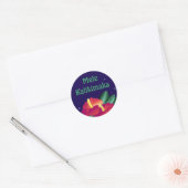 Hawaiiaanse Vrolijke Kerstmis/Mele Kalikimaka Stic Ronde Sticker (Envelop)