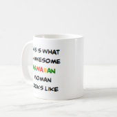 Hawaiiaanse vrouw, geweldig koffiemok (Voorkant links)