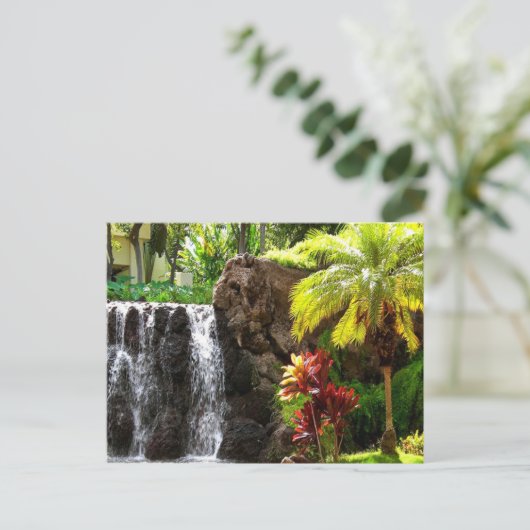 Hawaiiaanse watervallen briefkaart (Staand voorkant)