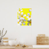 Hawaiiaanse witte reuzenbloem geel poster (Keuken)