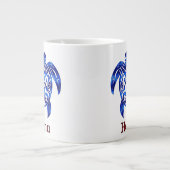 Hawaiiaanse Zee schildpad in variabel blauw Grote Koffiekop (Voorkant)