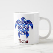 Hawaiiaanse Zee schildpad in variabel blauw Grote Koffiekop (Rechts)