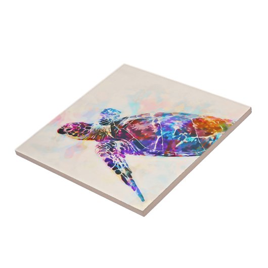 Hawaiiaanse Zee schildpad Tegeltje (Zijkant)