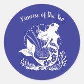 Hawaiiaanse zeemeerminprinses van het Zee Ronde Sticker (Voorkant)