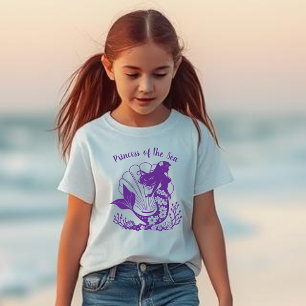 Hawaiiaanse zeemeerminprinses van het Zee T-shirt
