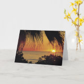 Hawaiiaanse Zonsondergang Kaart (Gele Bloem)