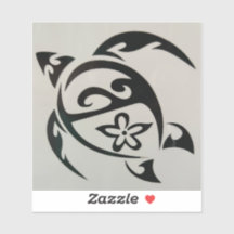 Hawaiiaanse zwarte schildpad sticker