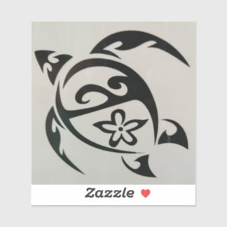 Hawaiiaanse zwarte schildpad sticker