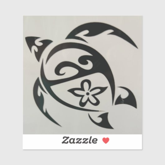 Hawaiiaanse zwarte schildpad sticker (Vel)