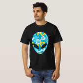 Hawaiian Alien Head beroemd gemaakt door Funny Ali T-shirt (Voorkant volledig)