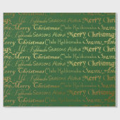 Hawaiian Aloha Emerald Green Gold Cadeaupapier (Vlak)