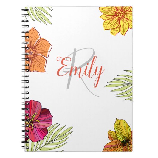 Hawaiian Aloha Floral Notitieboek (Voorkant)