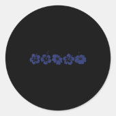 Hawaiian Aloha Hibiscus Flower Hawaii Surfer Vinta Ronde Sticker (Voorkant)