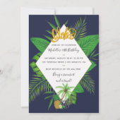 Hawaiian Aloha Luau Birthday Party Invitation Kaart (Voorkant)