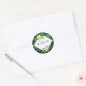 Hawaiian Aloha Luau Birthday Party Ronde Sticker (Envelop)