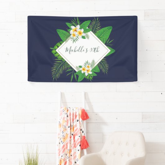 Hawaiian Aloha Luau Birthday Party Spandoek (Insitu)