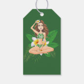 Hawaiian Aloha Luau Party Guest Favor Cadeaulabel (Achterkant)