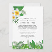 Hawaiian Aloha Luau Wedding Reduced Guest List Aankondiging (Voorkant)
