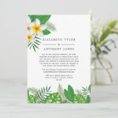 Hawaiian Aloha Luau Wedding Reduced Guest List Aankondiging (Staand voorkant)