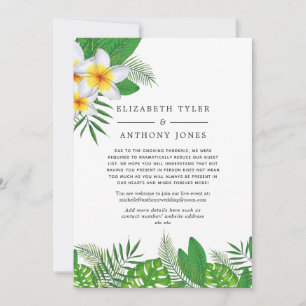 Hawaiian Aloha Luau Wedding Reduced Guest List Aankondiging