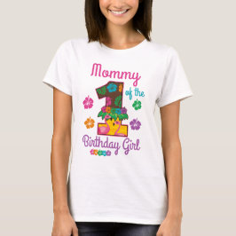 Hawaiian aloha mama van de eerste verjaardag t-shirt