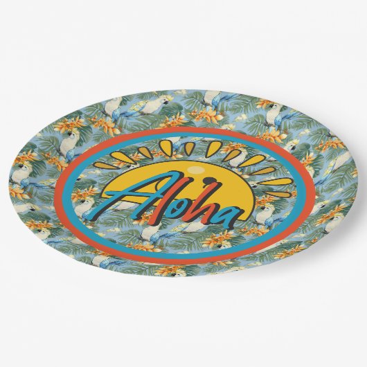 Hawaiian Aloha Papieren Bordje (Gekanteld)