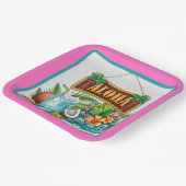 Hawaiian Aloha Papieren Bordje (Gebogen)