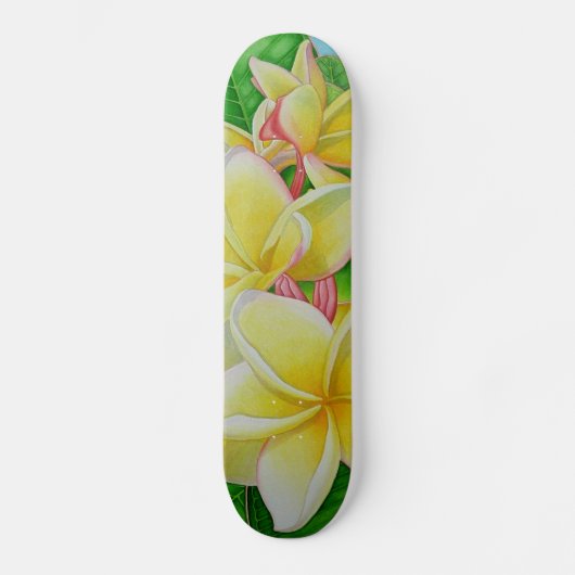Hawaiian Aloha Plumeria Persoonlijk Skateboard (Voorkant)