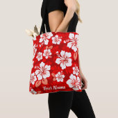 Hawaiian Aloha Shirt Pattern — Red Tote Bag (Dichtbij)