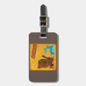 Hawaiian Aloha Tiki Bar Retro Luau Party Bagagelabel (Voorkant verticaal)