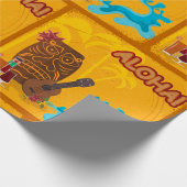Hawaiian Aloha Tiki Bar Retro Luau Party Cadeaupapier