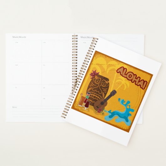 Hawaiian Aloha Tiki Bar Retro Luau Party Planner (Display)