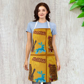 Hawaiian Aloha Tiki Bar Retro Luau Party Schort