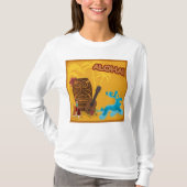 Hawaiian Aloha Tiki Bar Retro Luau Party T-shirt (Voorkant)