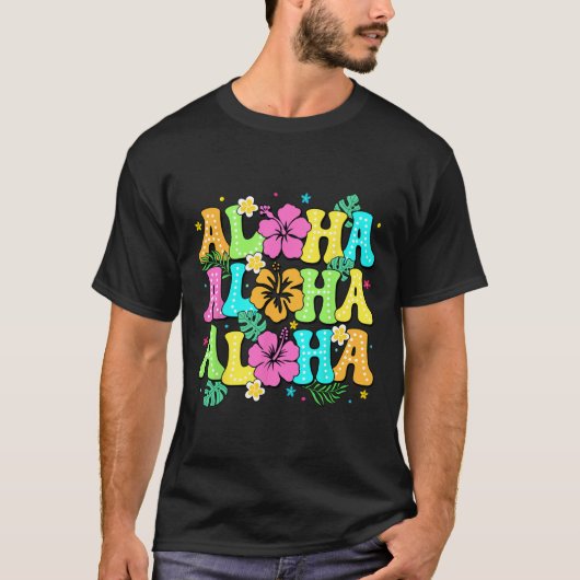 Hawaiian Aloha Tropical Luau Kostuumfeest Hawaï T-shirt (Voorkant)