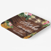 Hawaiian Aloha Tropische Verjaardag Luau Party Papieren Bordje (Gebogen)