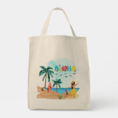 Hawaiian Aloha Vibes Canvas tas (Achterkant)