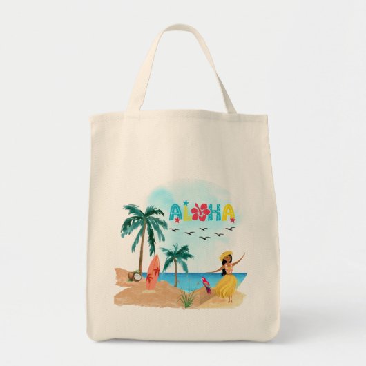 Hawaiian Aloha Vibes Canvas tas (Voorkant)