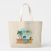 Hawaiian Aloha Vibes Canvas tas (Achterkant)