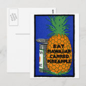  Hawaiian-ananas Briefkaart (Voorkant / Achterkant)