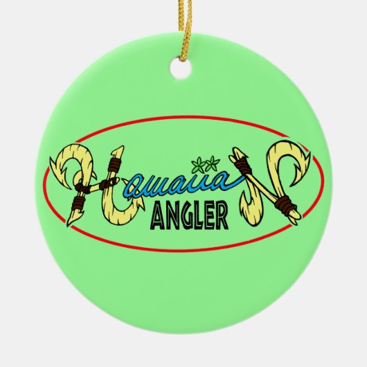 Hawaiian Angler Keramisch Ornament (Voorkant)