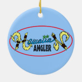 Hawaiian Angler Keramisch Ornament (Achterkant)