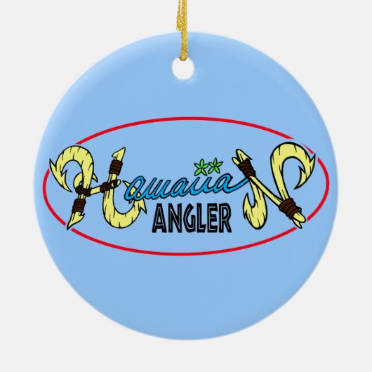 Hawaiian Angler Keramisch Ornament (Achterkant)