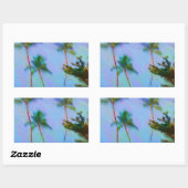 Hawaiian Art Rechthoekige Sticker (Vel)