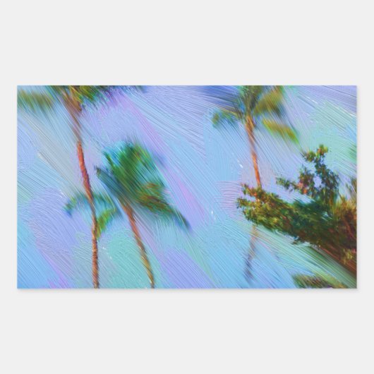 Hawaiian Art Rechthoekige Sticker (Voorkant)